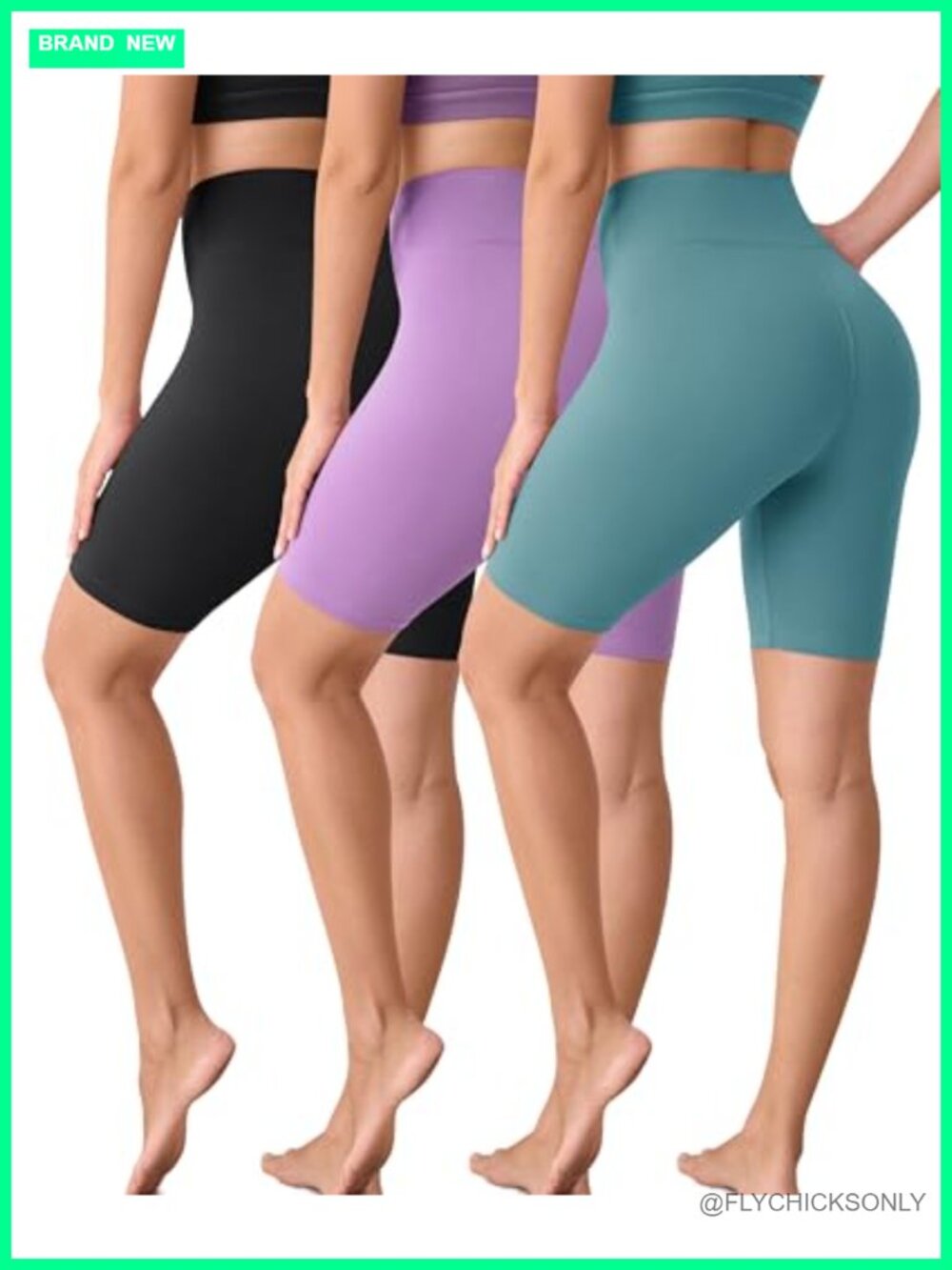 High Waisted Soft Stretchy Biker Shorts for Women Tummy Control